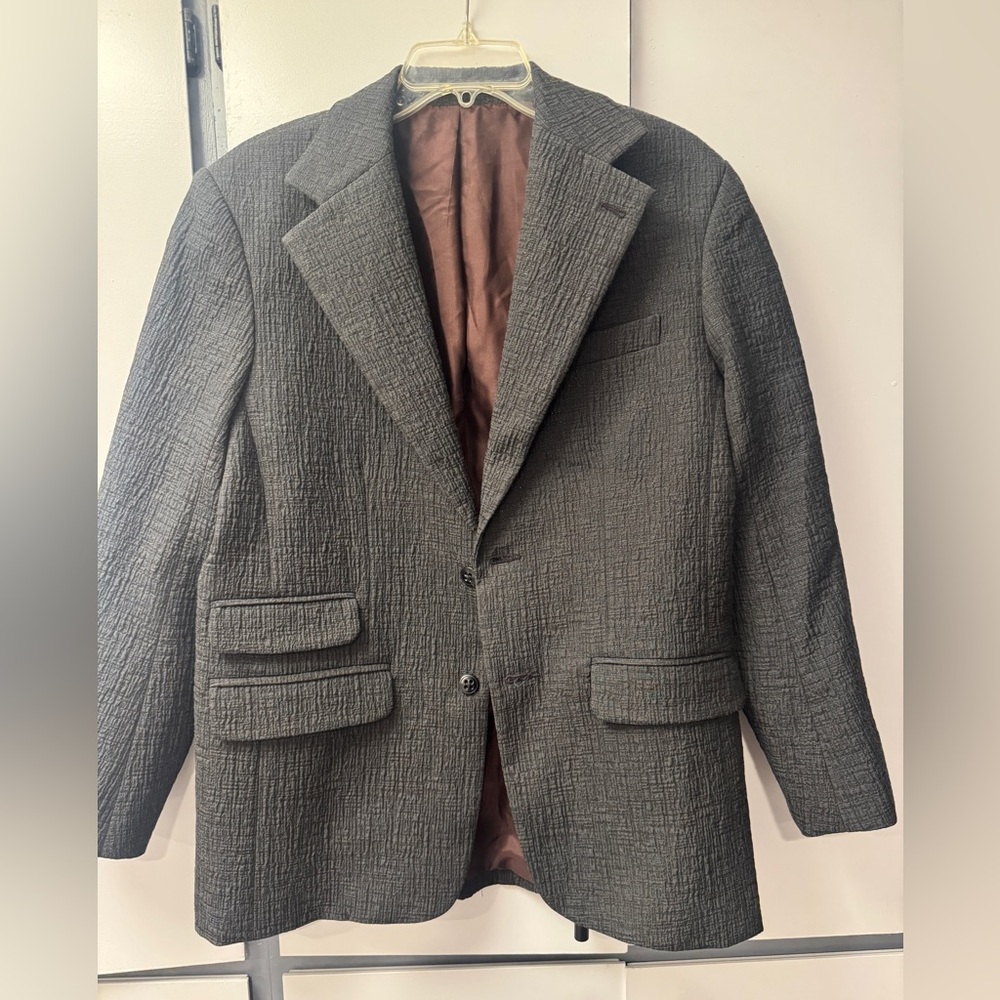 Like New Mr. Turk textured Gray and Metallic Men's Blazer